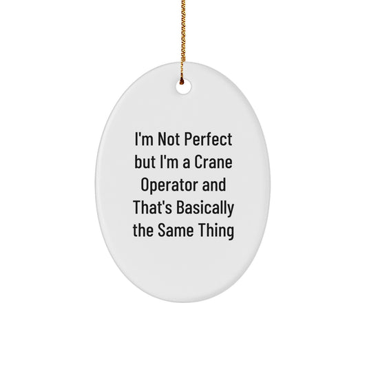 Playful Crane Operator Novelty Christmas Ornament for Friends Gift - Image 1