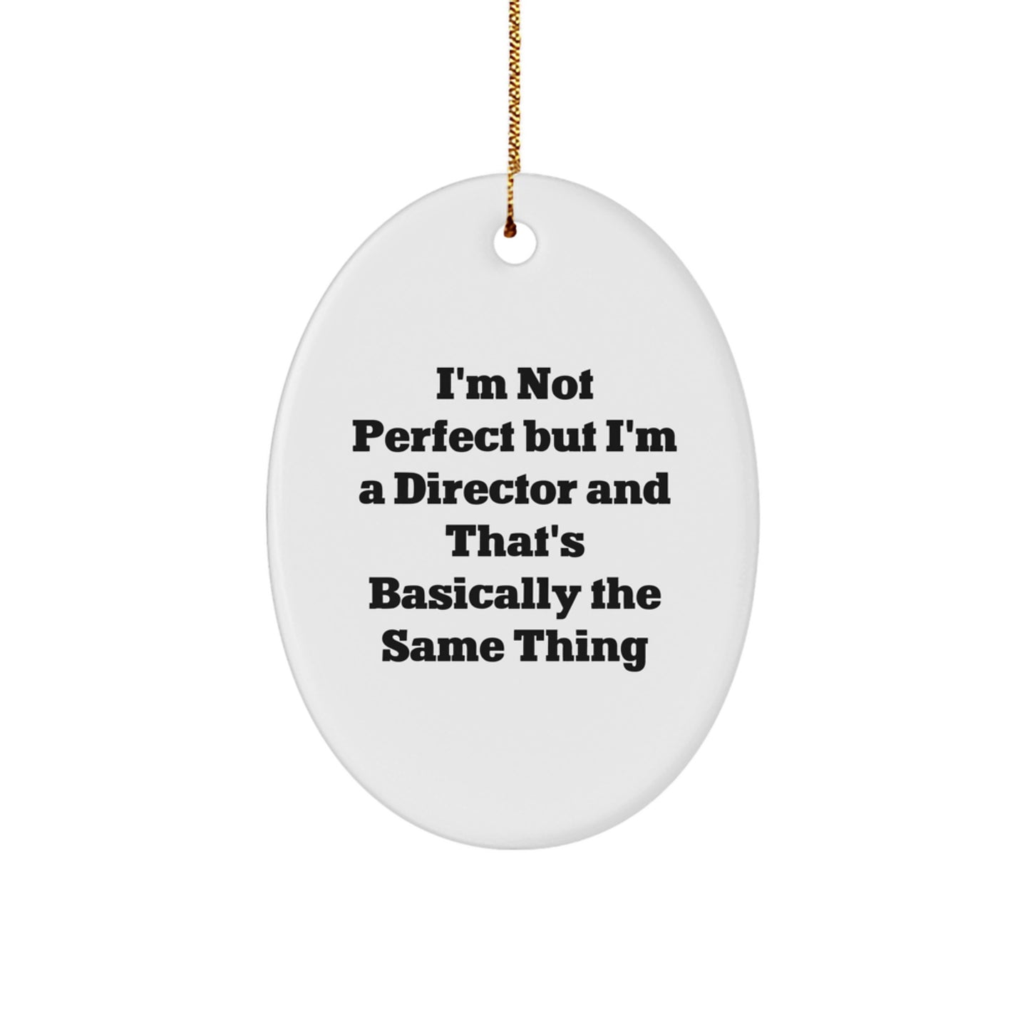 Favorite Director Oval Ornament for Kids – Bright Christmas Gift - Image 1
