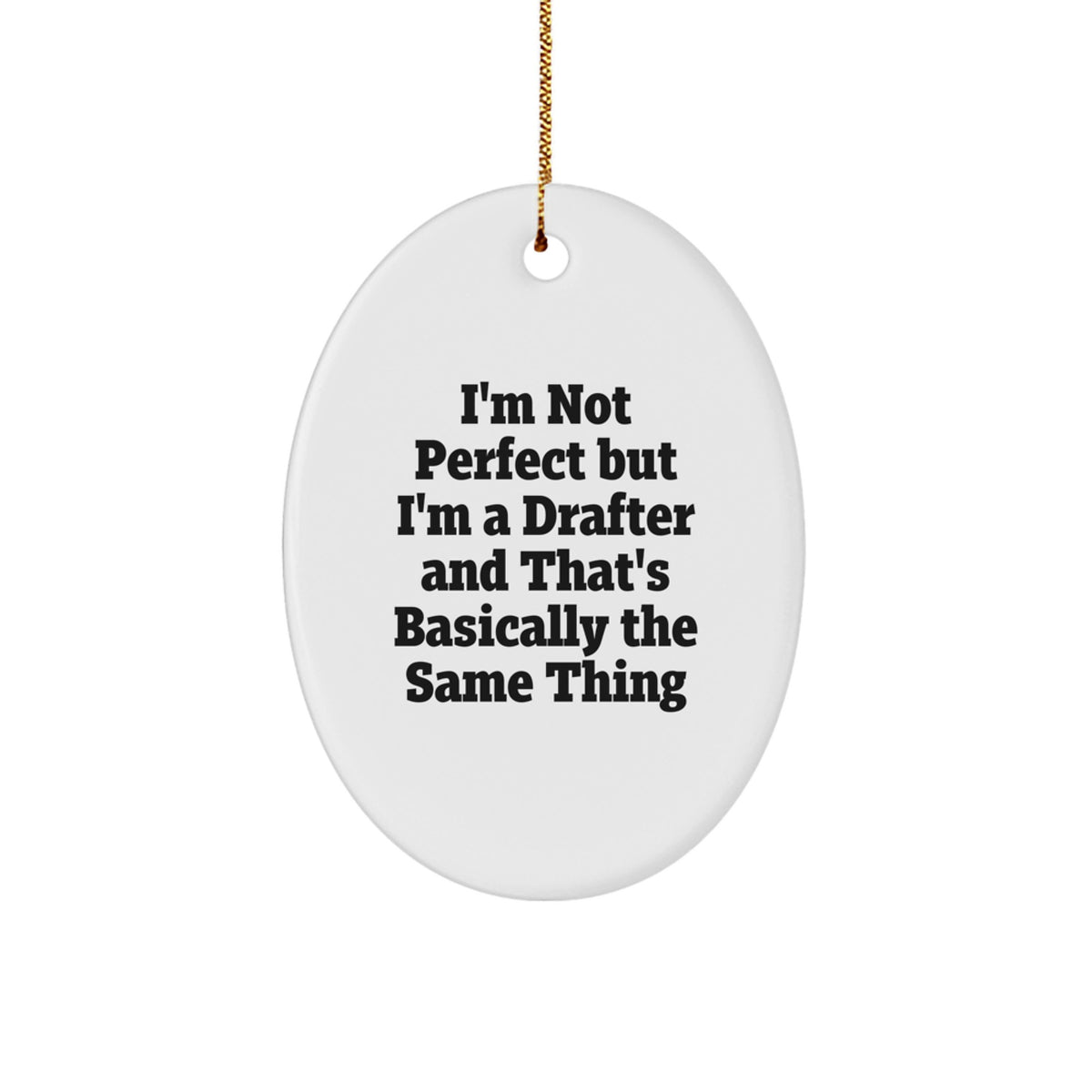 Drafter Oval Ornament Idea for Coworkers Surprise Christmas Gift - Image 1