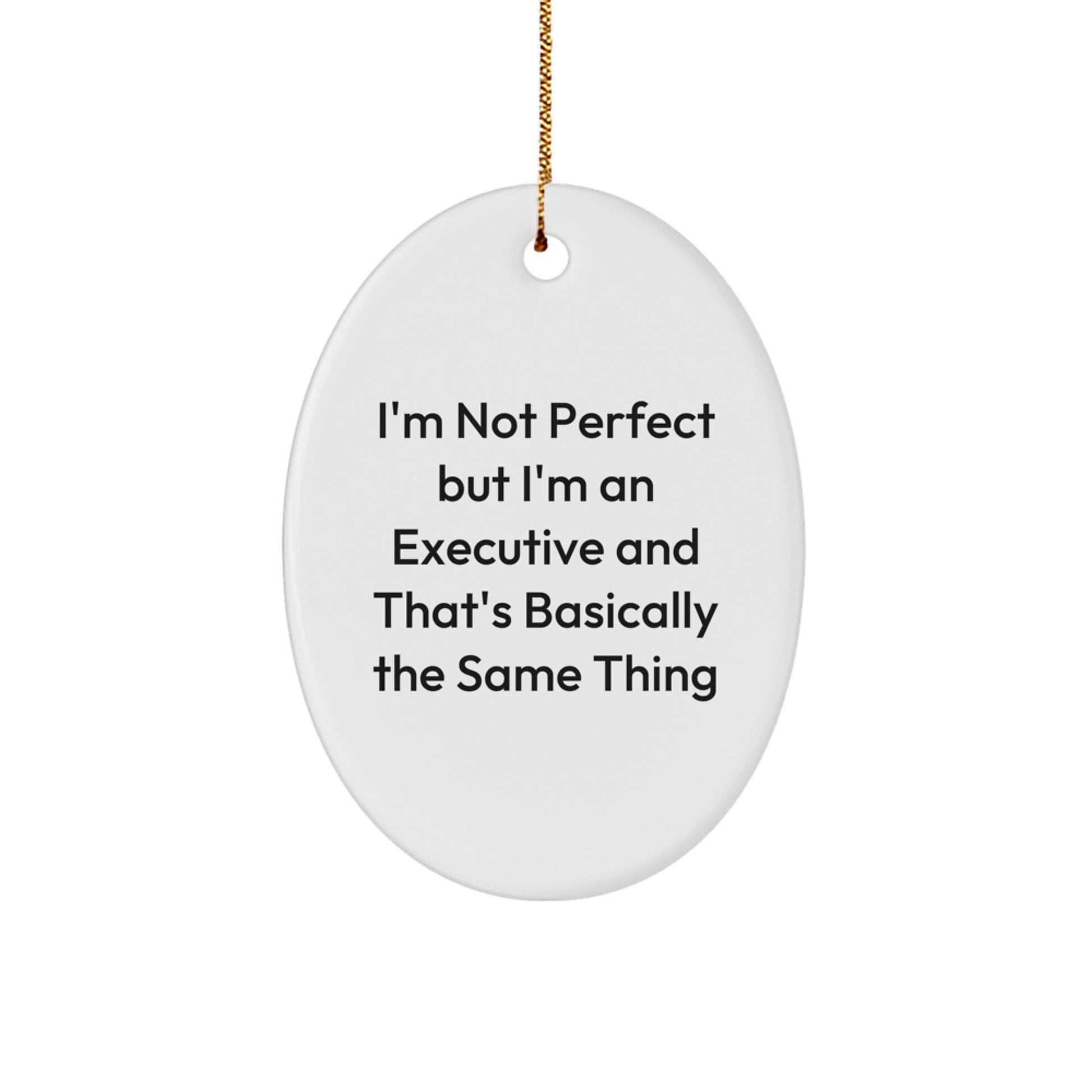 Christmas Gift for Her Executive Oval Ornament Present Surprise - Image 1