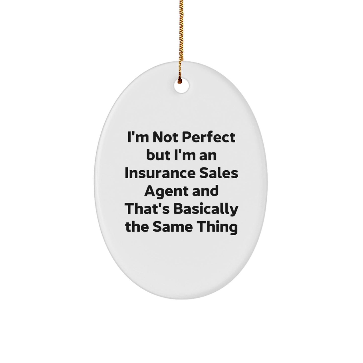 Insurance Sales Agent Christmas Ornament Gift for a Colleague Companion - Image 1