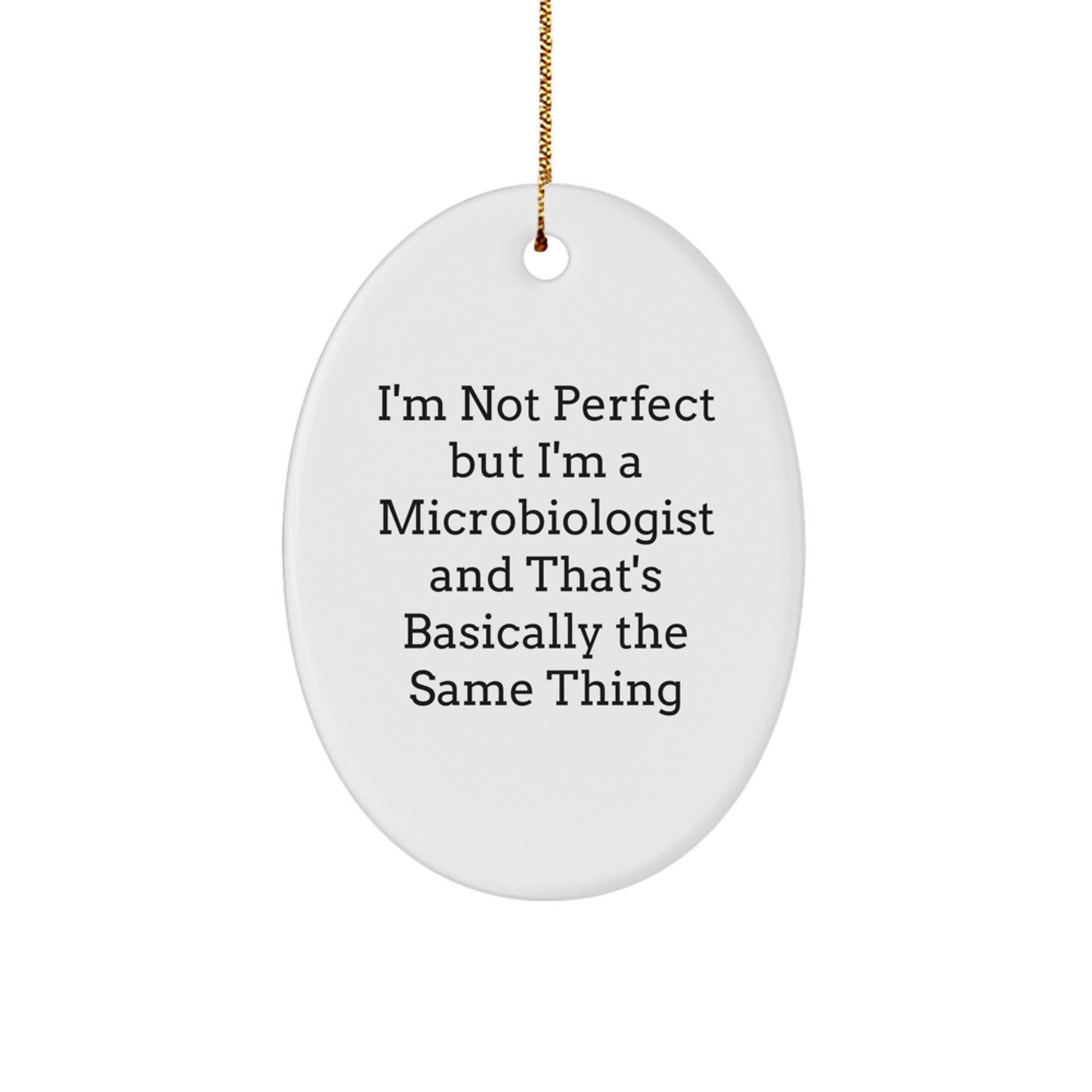 Microbiologist Oval Christmas Ornament for Kids Treasure Gift - Image 1