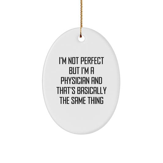 Christmas Gift for Her Physician Oval Ornament Present Bright - Image 1