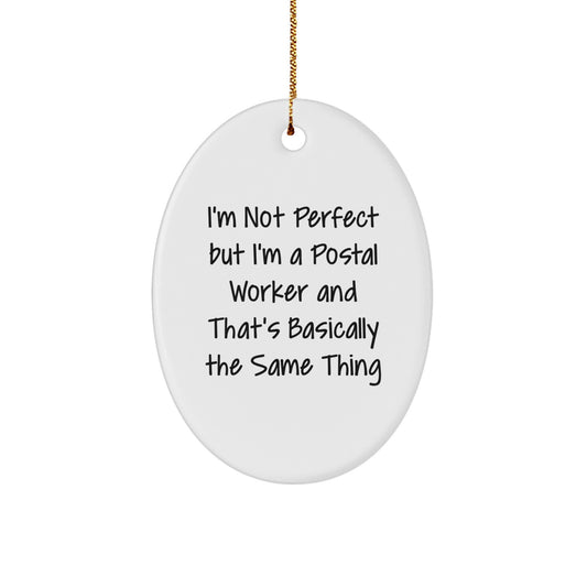 Humorous Postal Worker Novelty Christmas Ornament for Friends Gift - Image 1