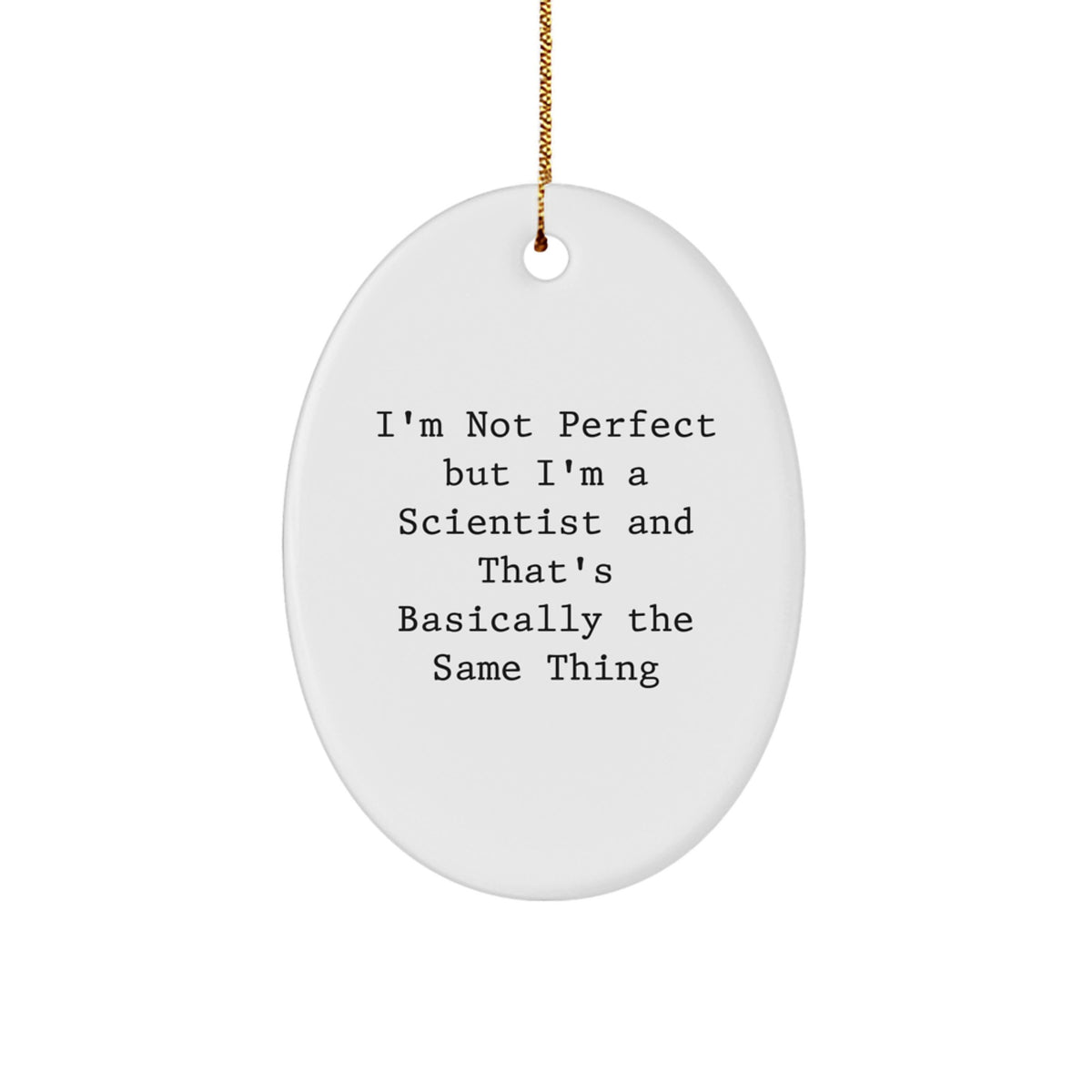 Scientist Oval Ornament Favorite Kids Holiday Gift for Christmas - Image 1