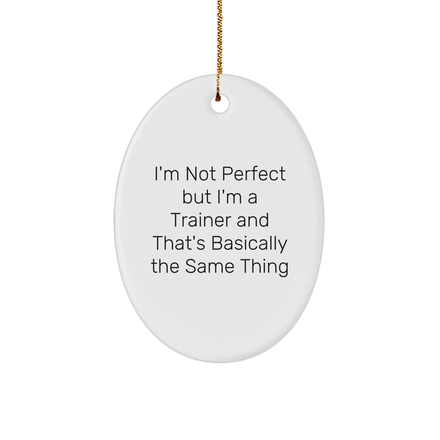 Trainer Oval Christmas Ornament Gift for Coworkers Idea - Image 1