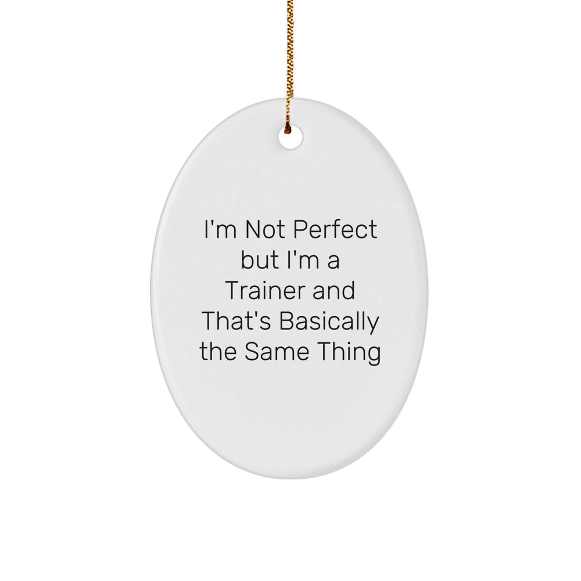 Trainer Oval Christmas Ornament Gift for Coworkers Idea - Image 1