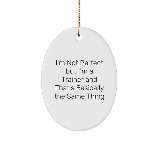 Trainer Oval Christmas Ornament Gift for Coworkers Idea - Image 1