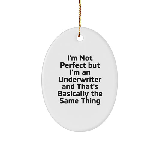 Christmas Gift Oval Ornament for Her Present – Underwriter Quote - Image 1