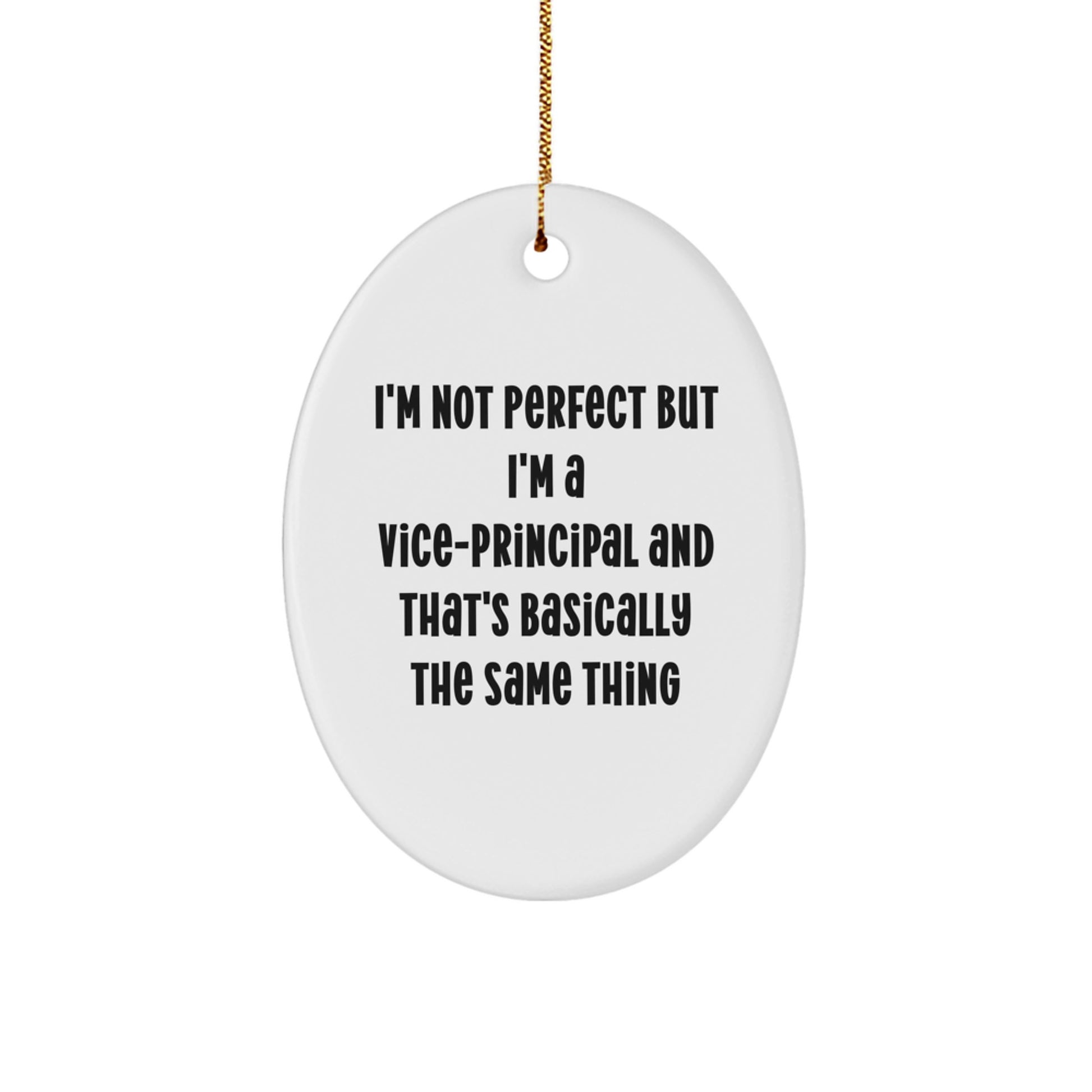 Christmas Gift Oval Ornament for Her Present Vice-Principal - Image 1