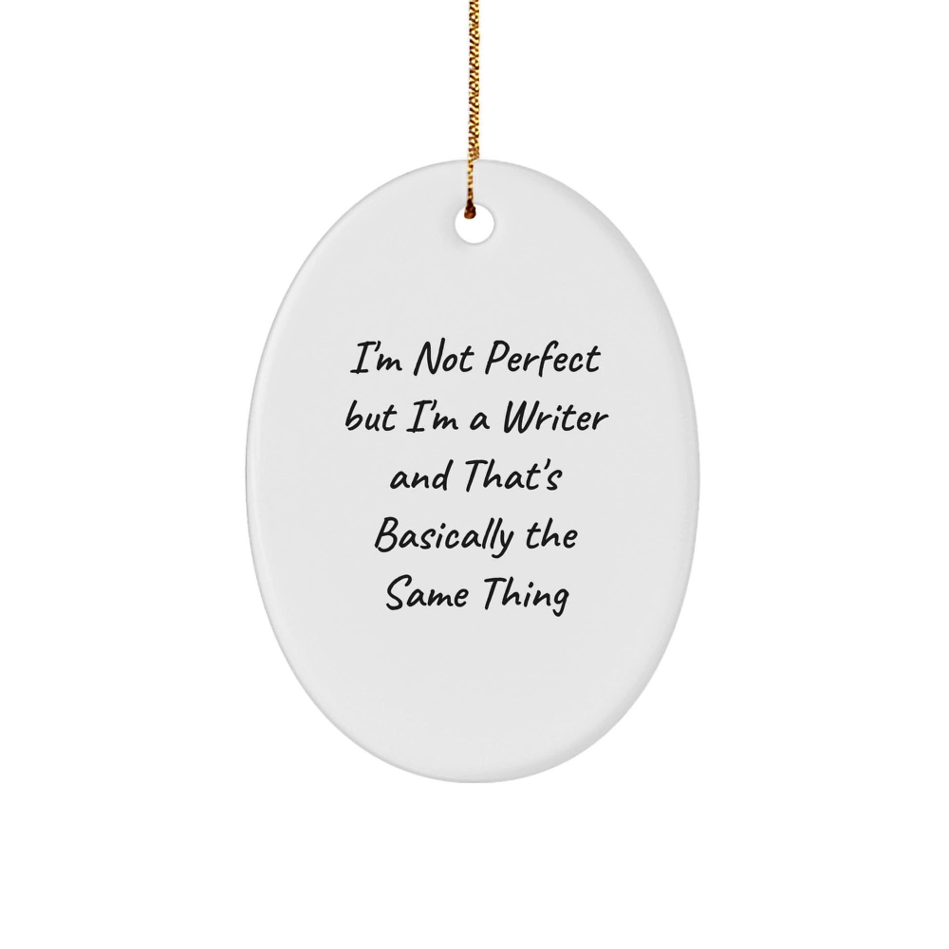 Writer Oval Ornament Idea for Coworkers Christmas Gift - Image 1