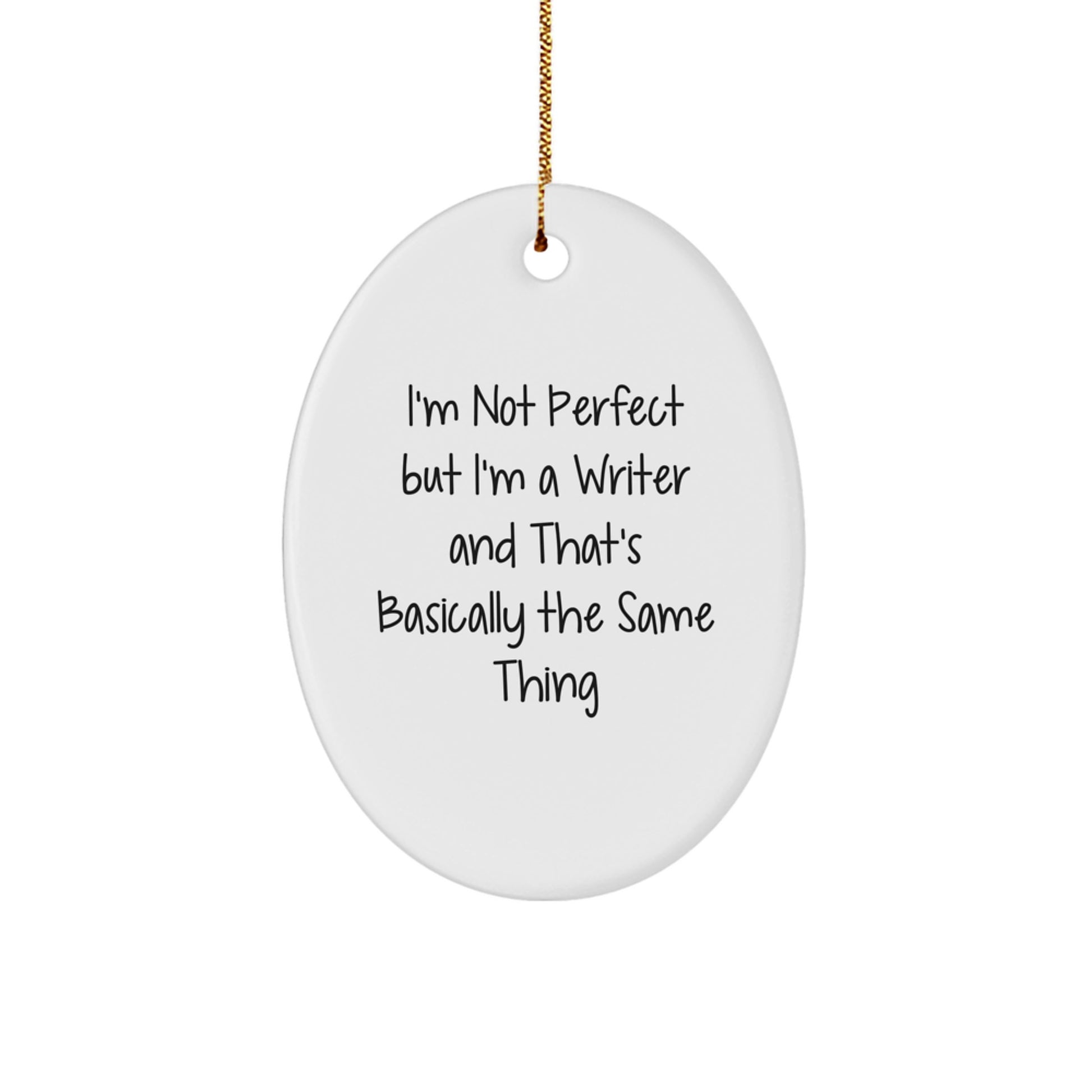 Writer Oval Ornament Novelty Christmas Gift for Friends - Image 1