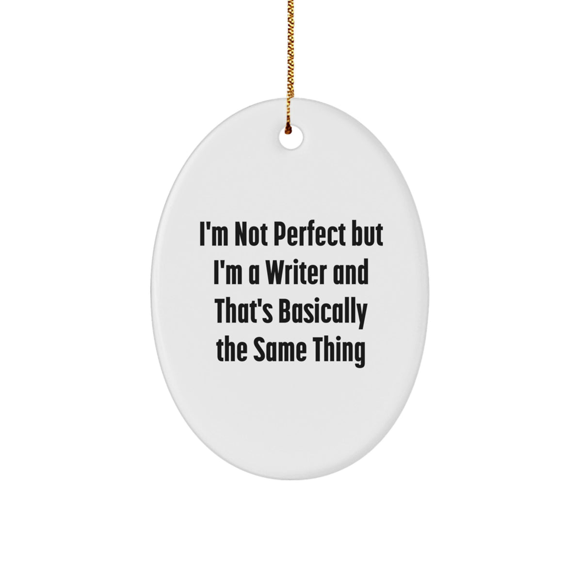 Writer Oval Ornament Christmas Gift for Her Present - Image 1