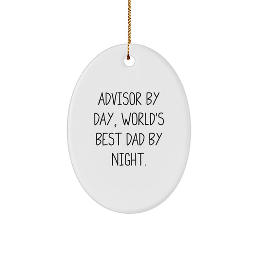 Oval Advisor Christmas Ornament for Coworkers Gift - Image 1