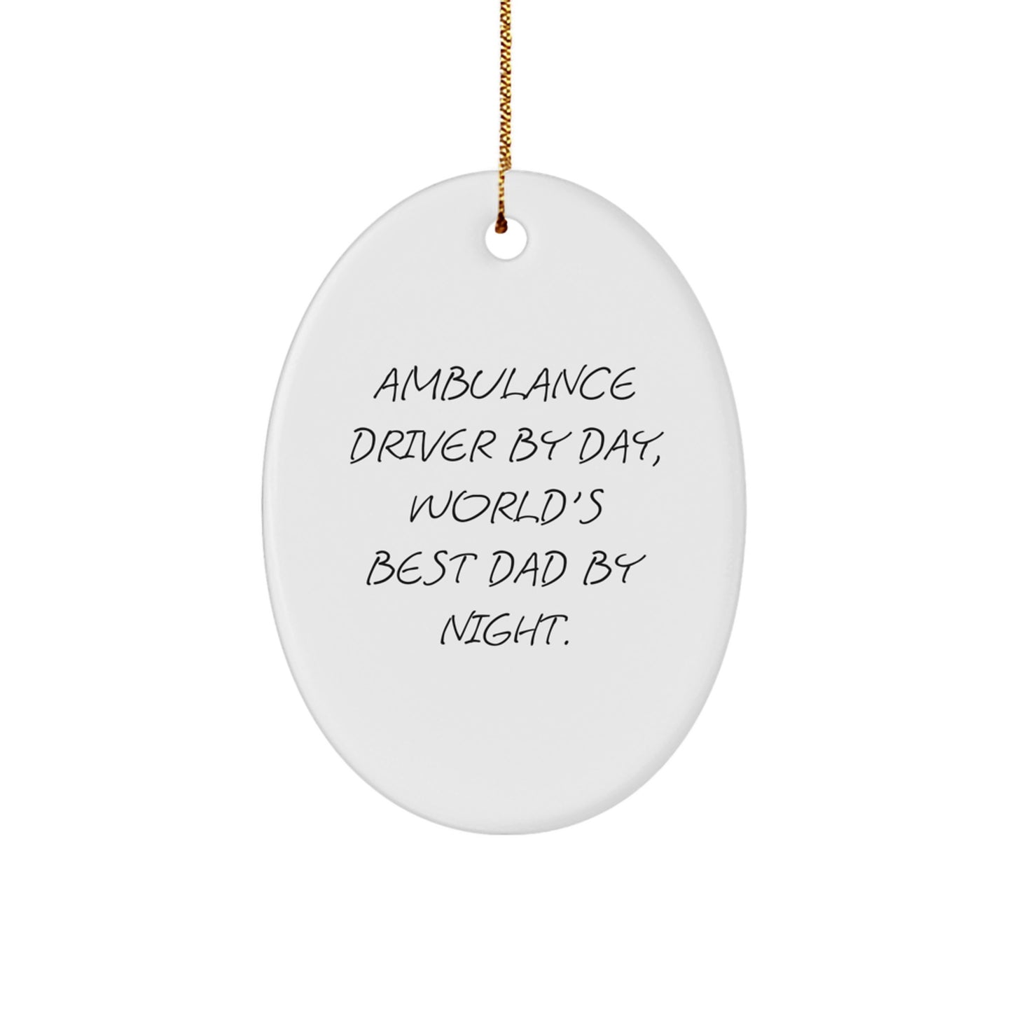 Essential Holiday Ornament Gift for Neighbors Ambulance Driver By Day - Image 1