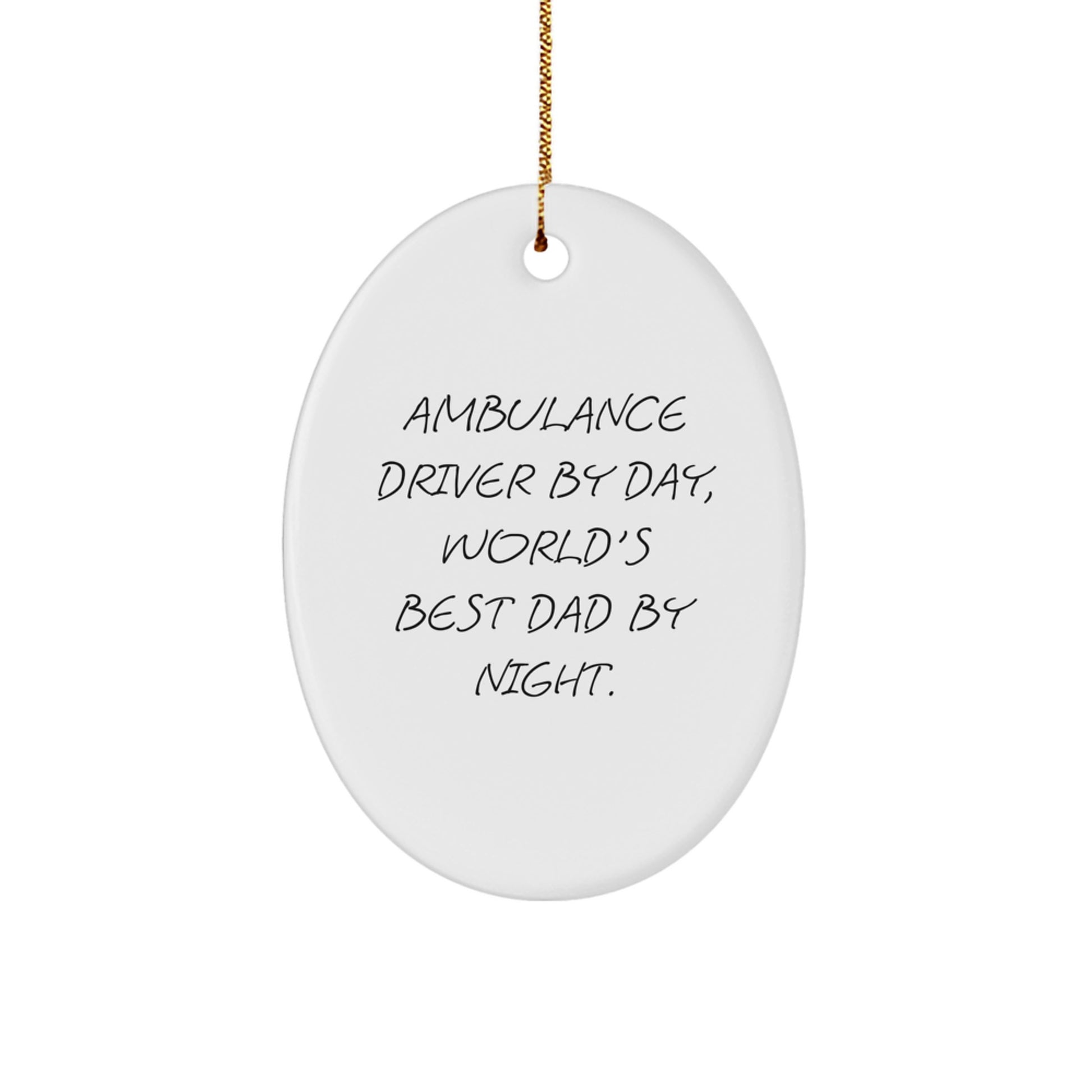 Essential Holiday Ornament Gift for Neighbors Ambulance Driver By Day - Image 1
