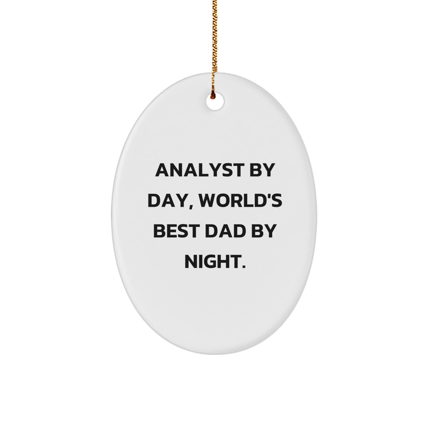 Analyst Oval Ornament Favorite Dad Christmas Keepsake Gift for Kids - Image 1