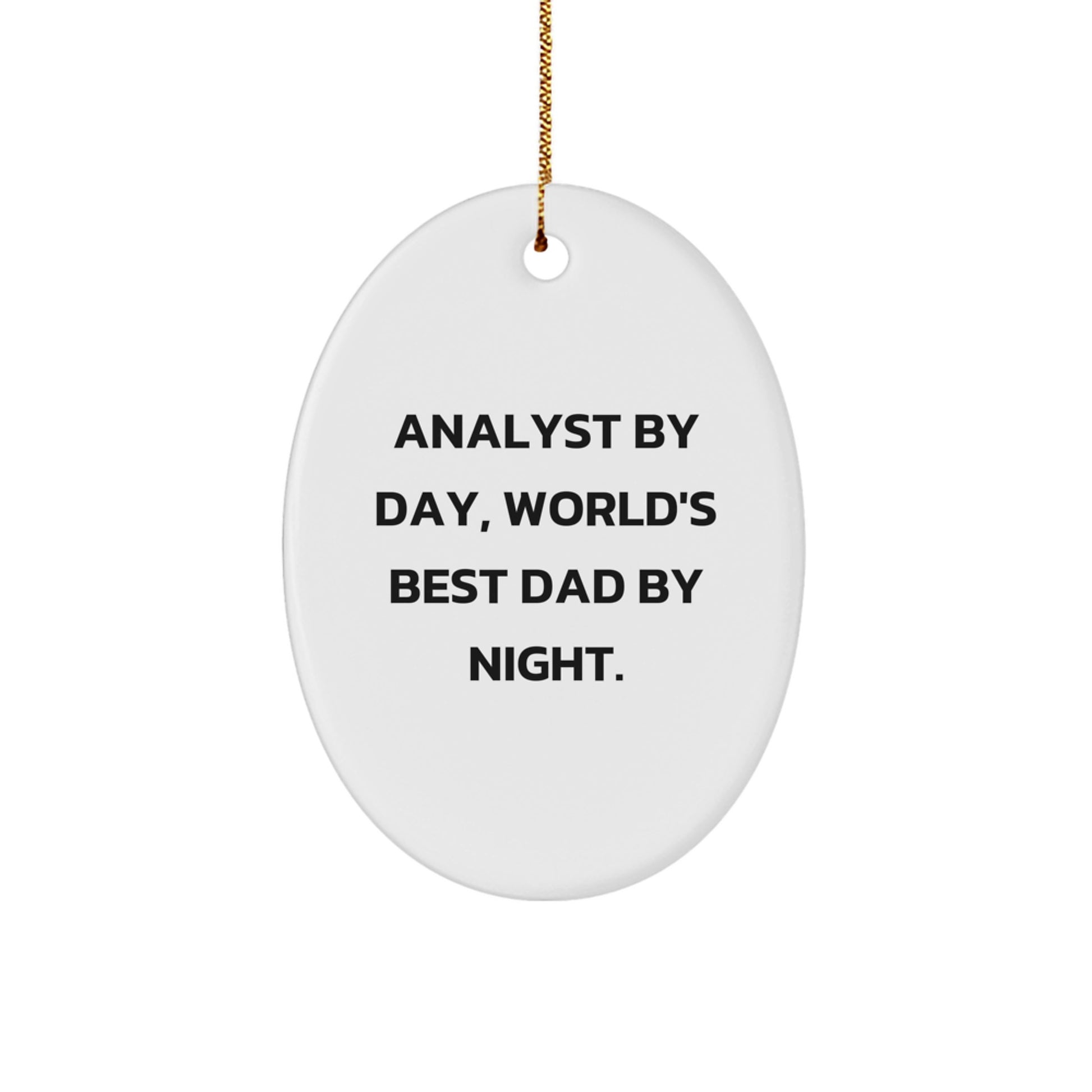 Analyst Oval Ornament Favorite Dad Christmas Keepsake Gift for Kids - Image 1