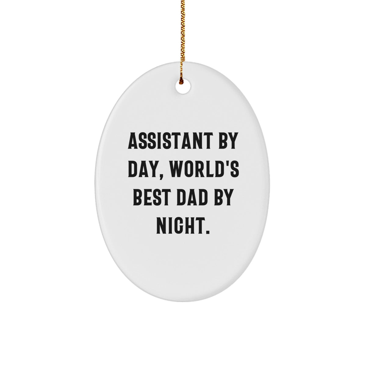 Christmas Gift for Her Assistant Oval Ornament Present - Image 1