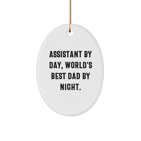 Christmas Gift for Her Assistant Oval Ornament Present - Image 1