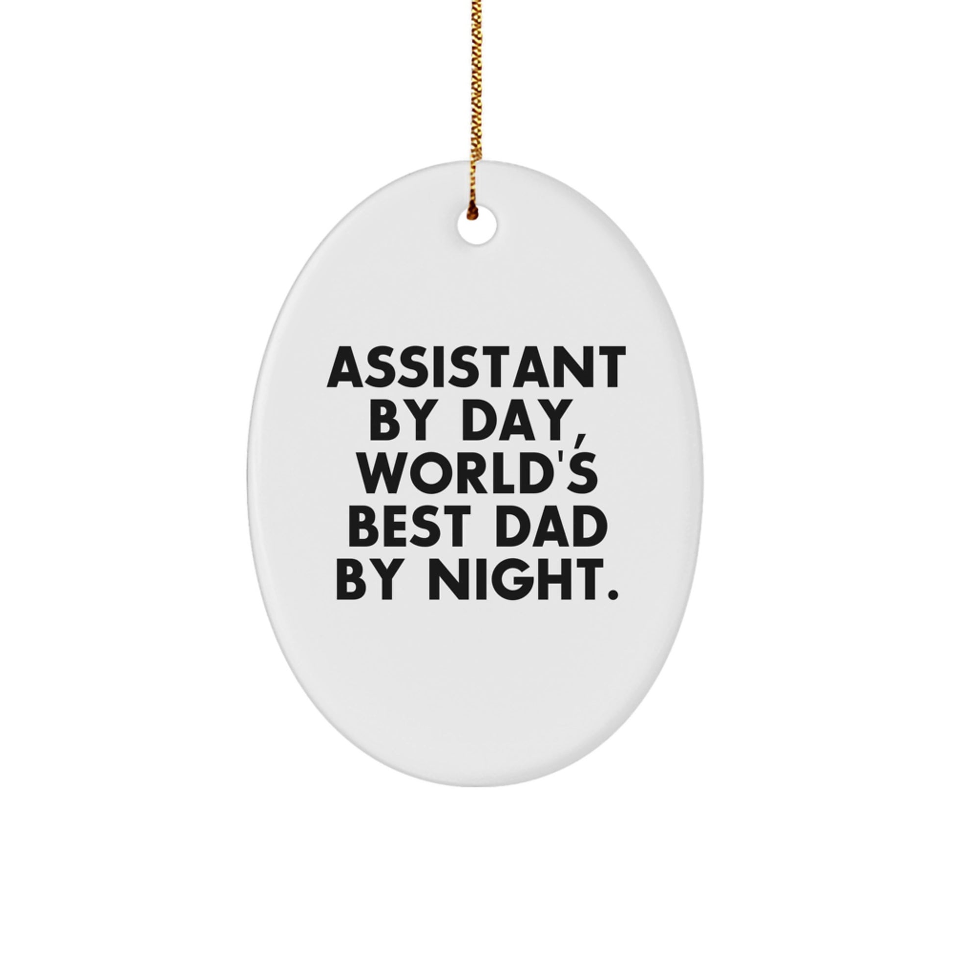 Cheerful Assistant Oval Ornament Christmas Gift for Roommates - Image 1
