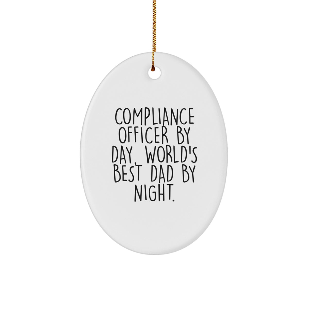 Christmas Gift Compliance Officer Oval Ornament for Teens Surprise - Image 1