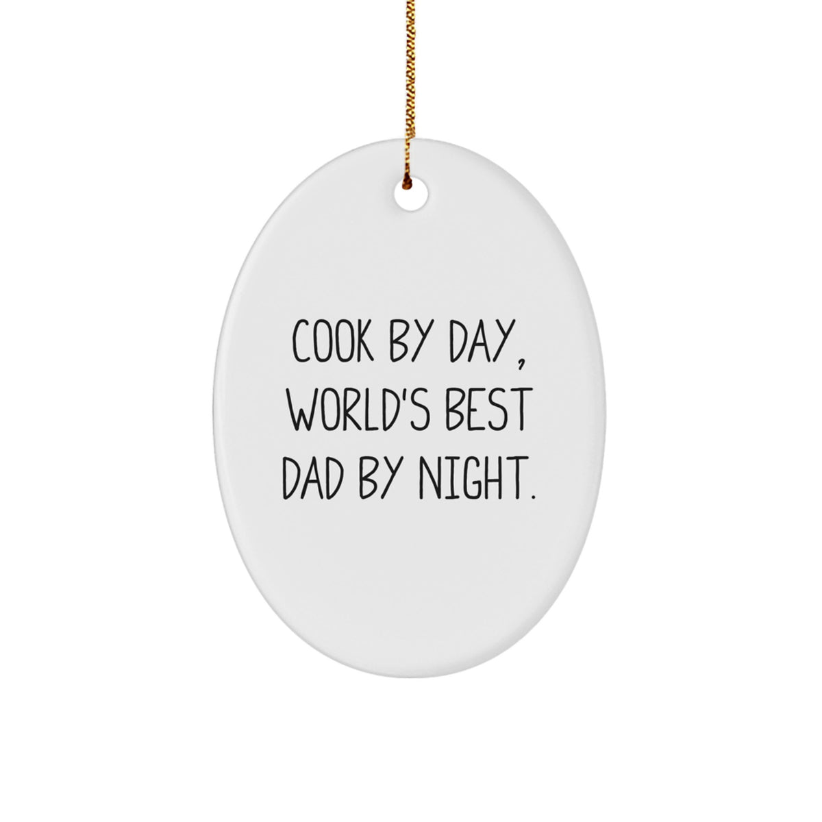 Dad Cook By Day, World's Best Dad By Night Keepsake Christmas Gift - Image 1