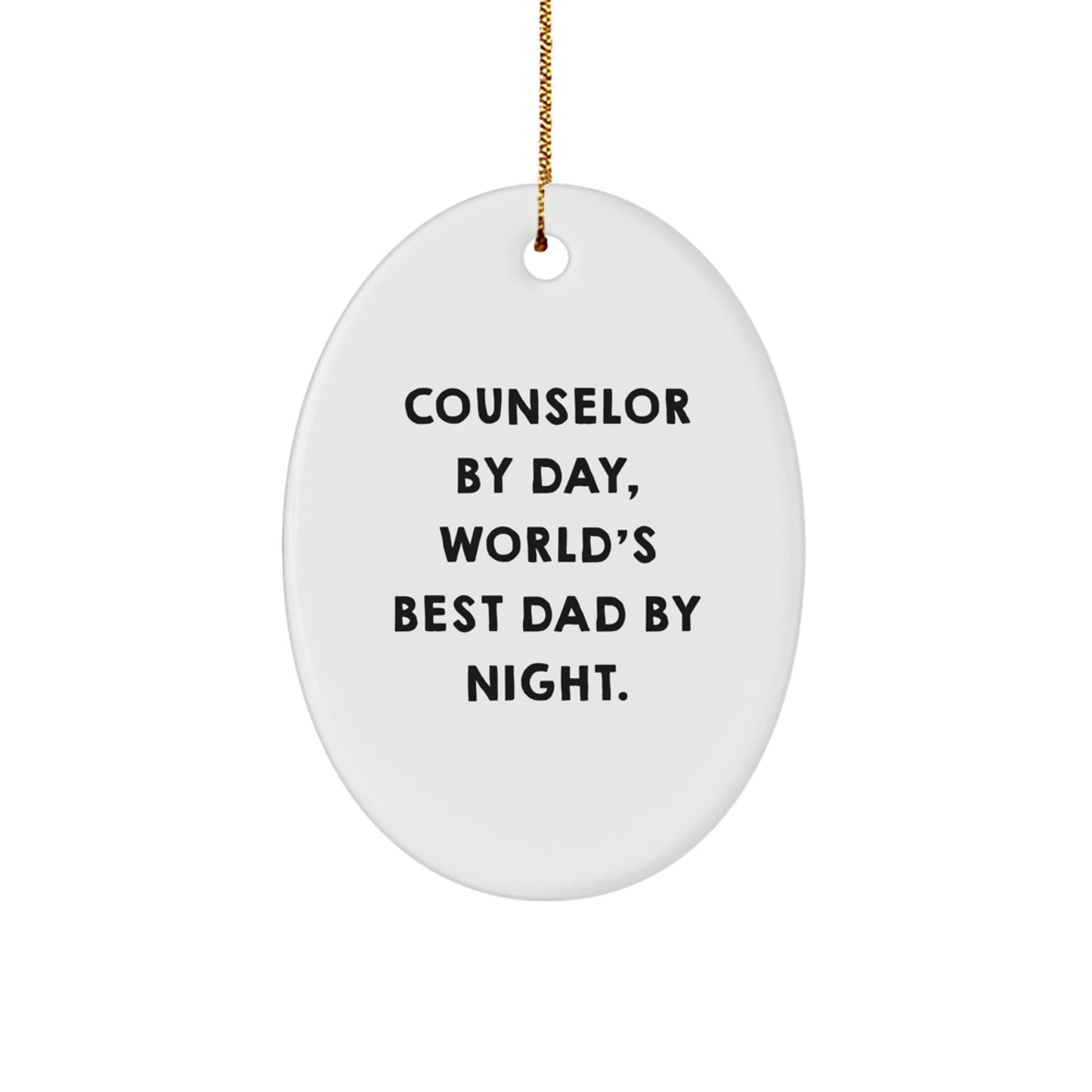 Counselor Favorite Oval Ornament for Kids Christmas Gift - Image 1