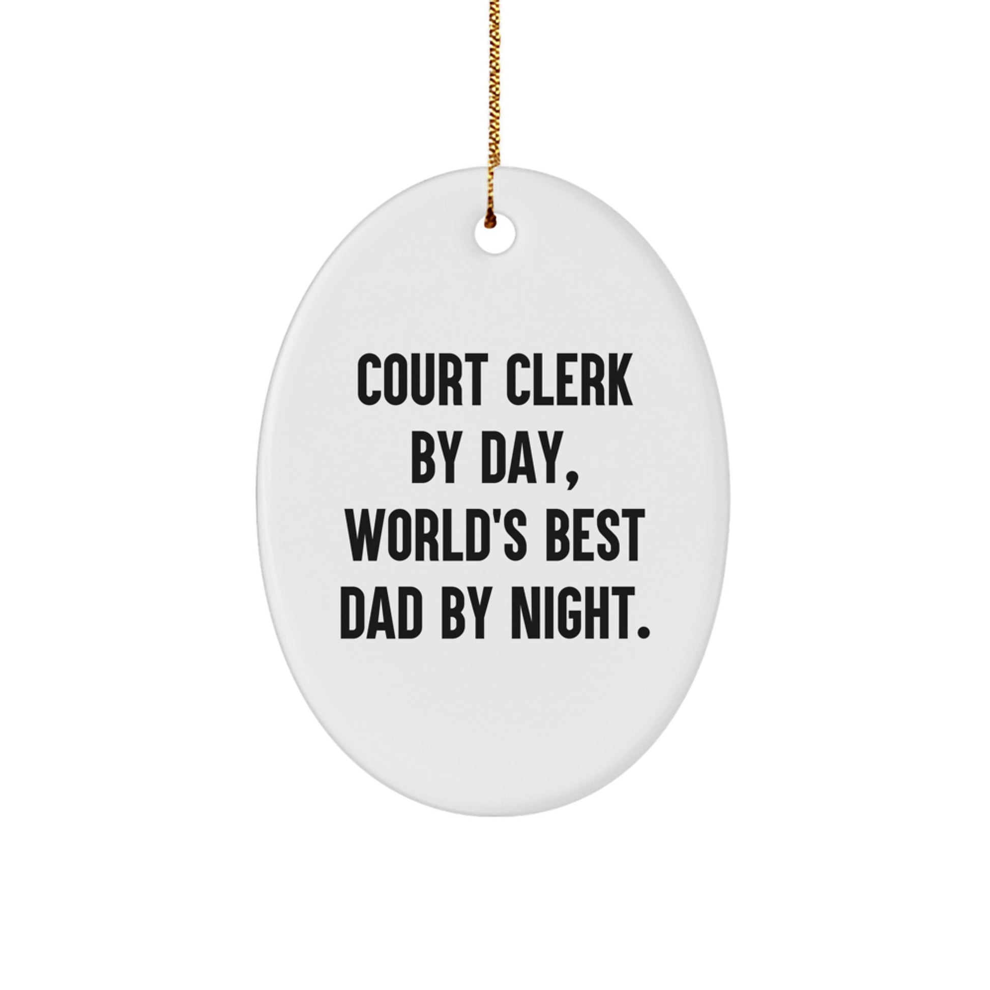 Court Clerk Christmas Ornament Treasure for Family Gift - Image 1