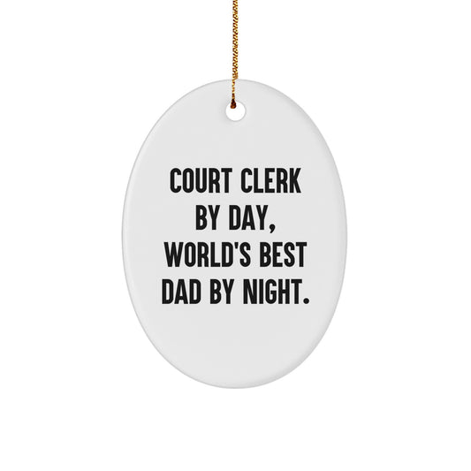 Court Clerk Christmas Ornament Treasure for Family Gift - Image 1
