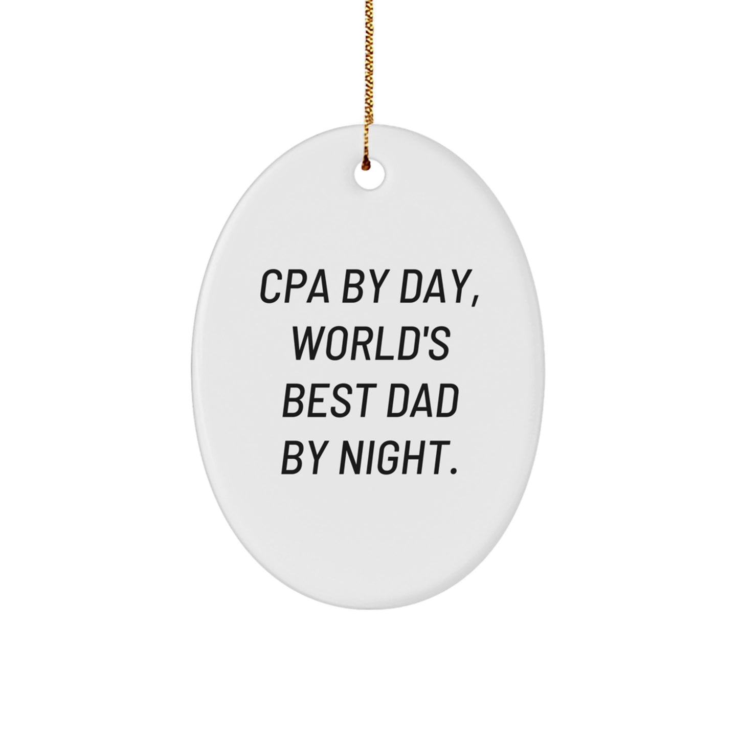 Cpa Oval Ornament Idea for Coworkers Holiday Seasonal Christmas Gift - Image 1