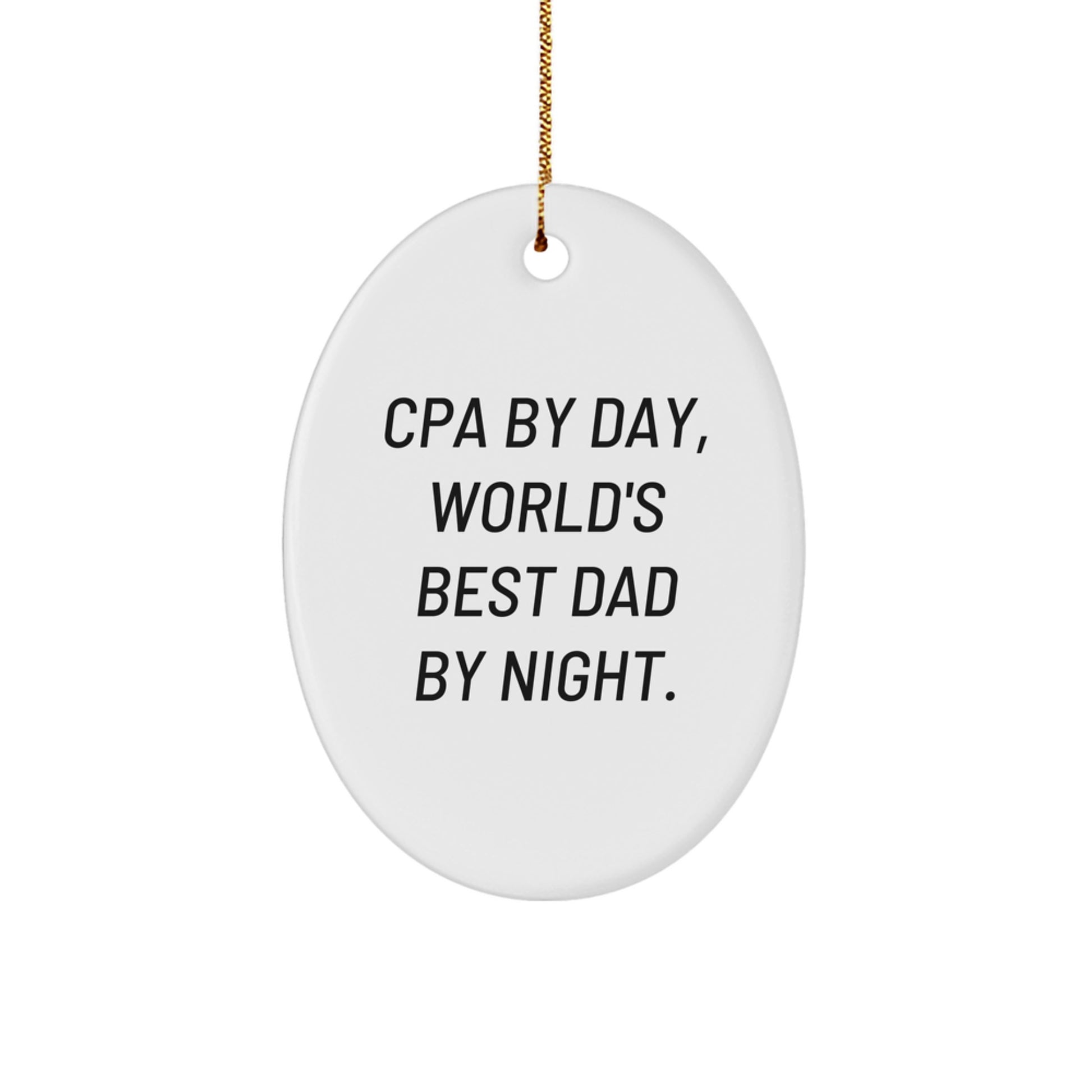 Cpa Oval Ornament Idea for Coworkers Holiday Seasonal Christmas Gift - Image 1