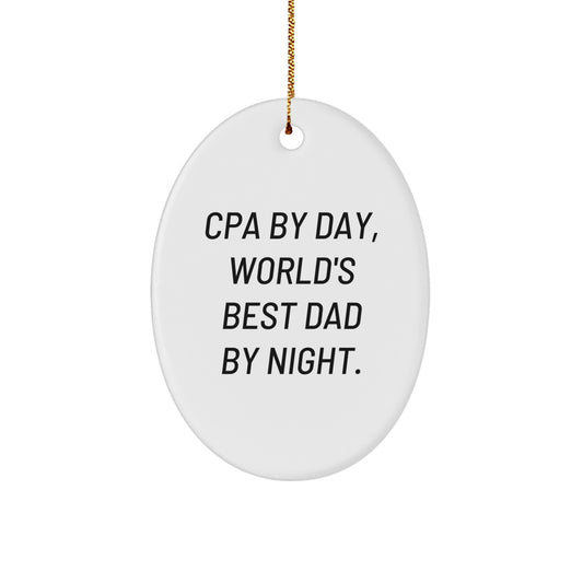 Cpa Oval Ornament Idea for Coworkers Holiday Seasonal Christmas Gift - Image 1