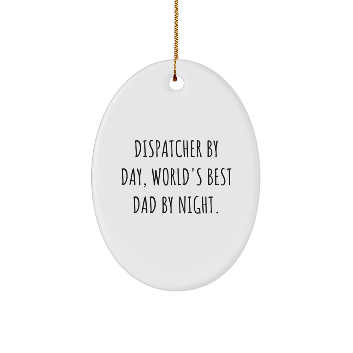 Dispatcher Oval Ornament Christmas Gift for Coworkers Holiday Idea - Image 1