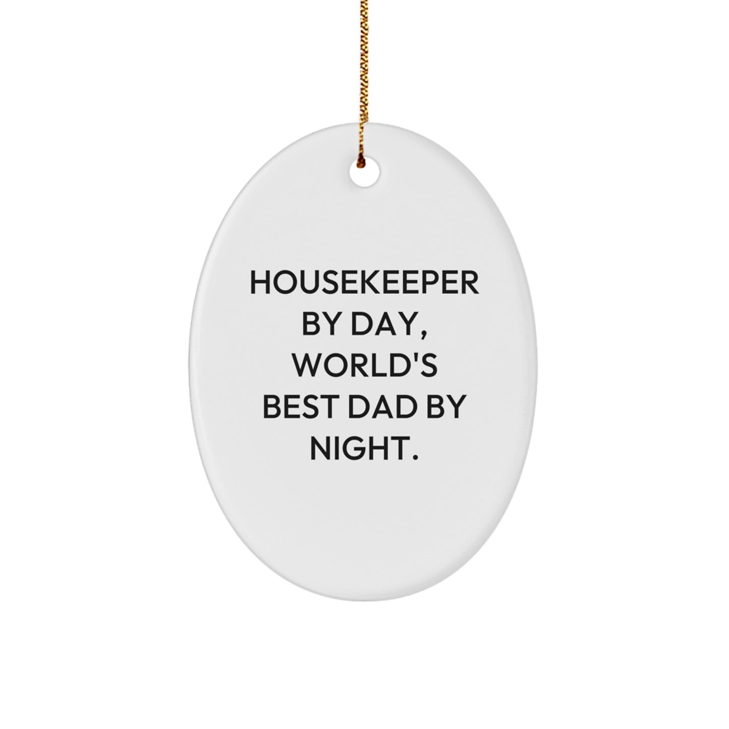 Housekeeper Oval Ornament Christmas Holiday Gift for Her Present - Image 1