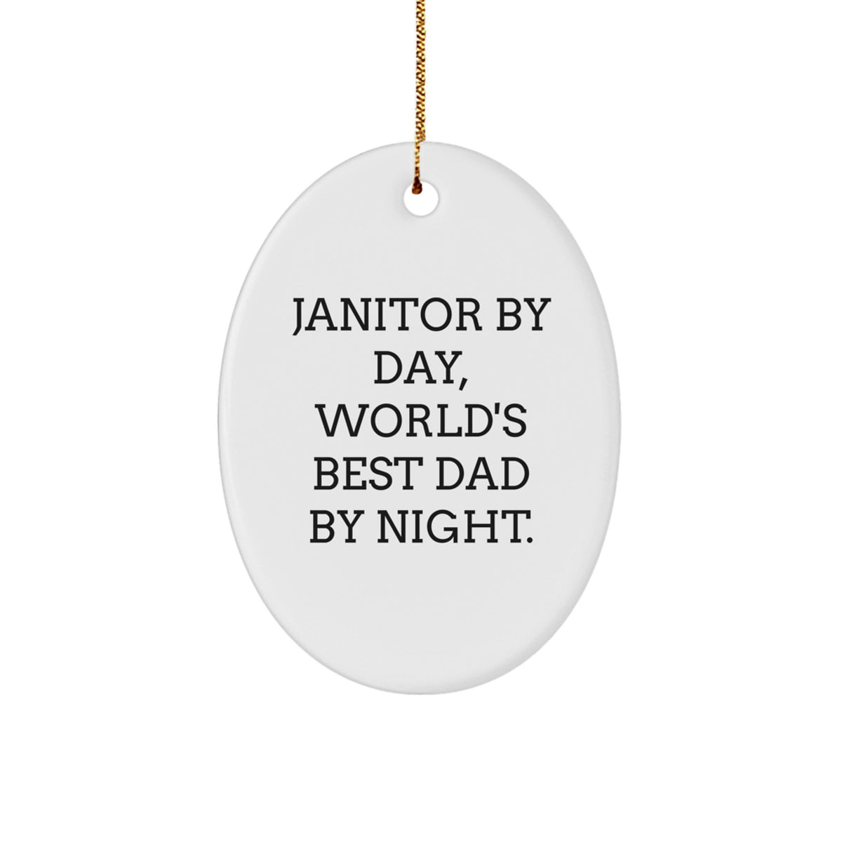 Janitor Christmas Ornament Favorite for Kids Gift, Brightly Glazed - Image 1