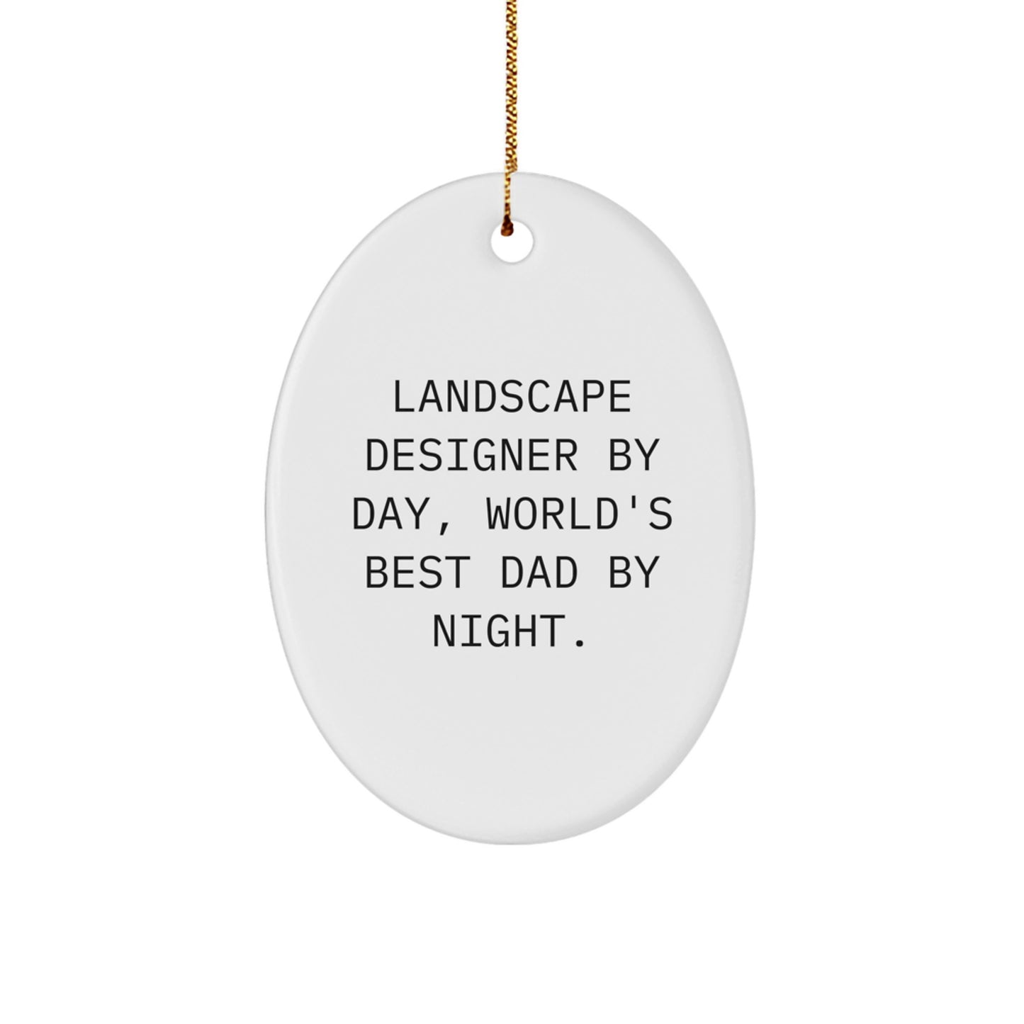 Landscape Designer Oval Ornament Favorite for Kids Christmas Gift - Image 1