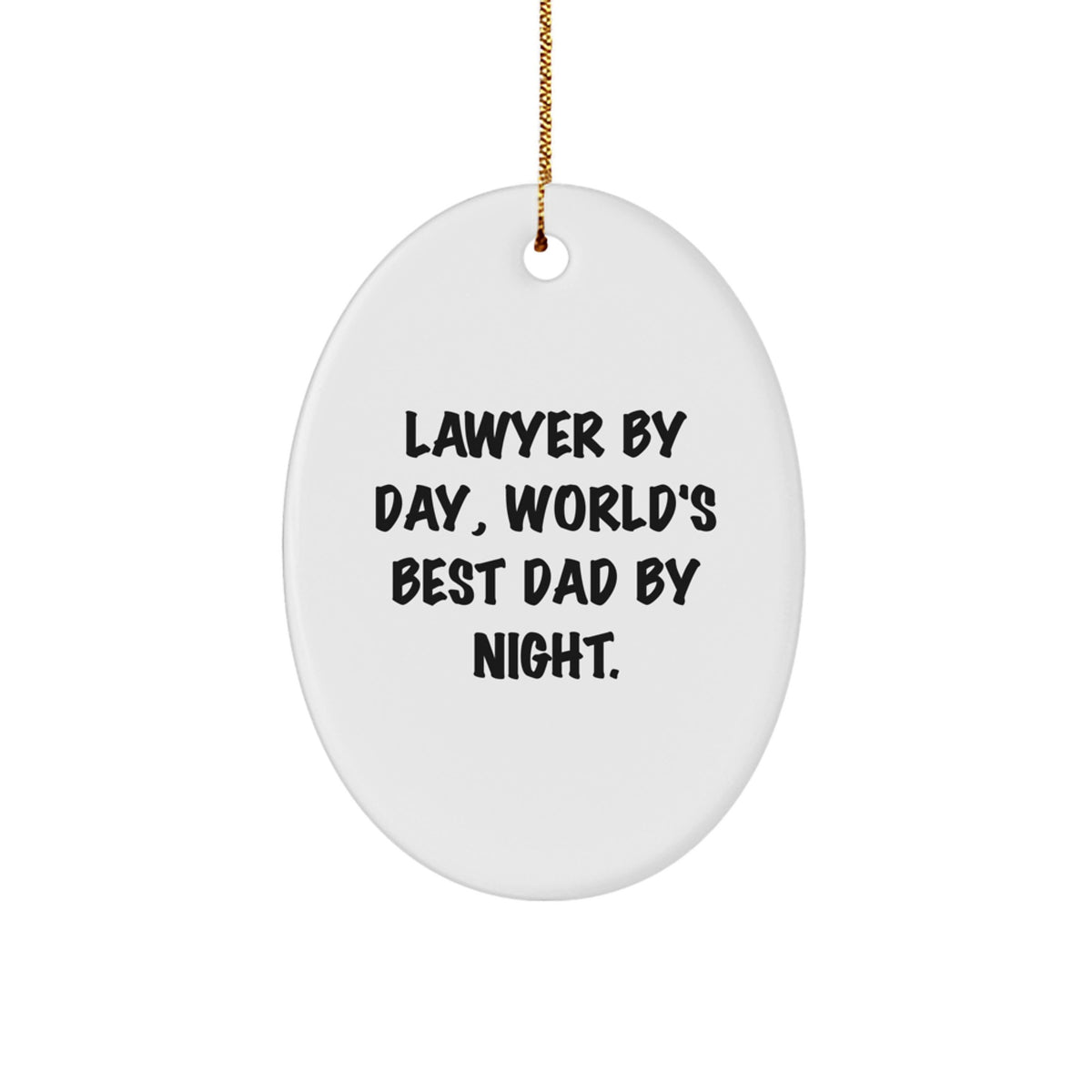 Lawyer Oval Christmas Ornament Idea for Coworkers Gift Office Surprise - Image 1