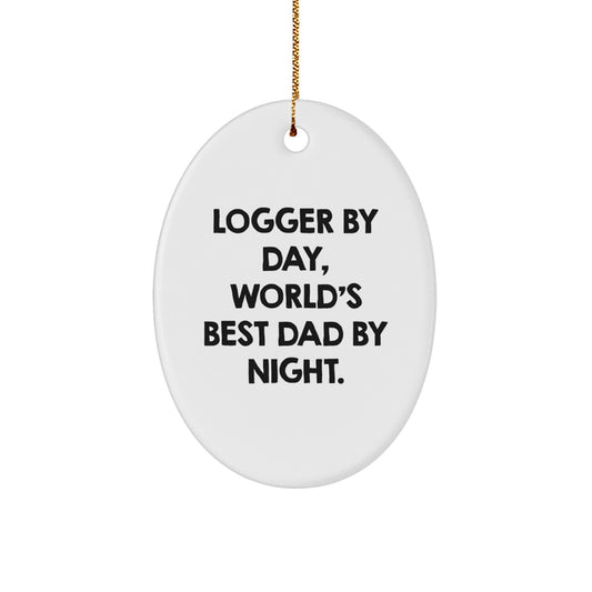 Christmas Gift for Teens Logger Oval Ornament Surprise - Image 1