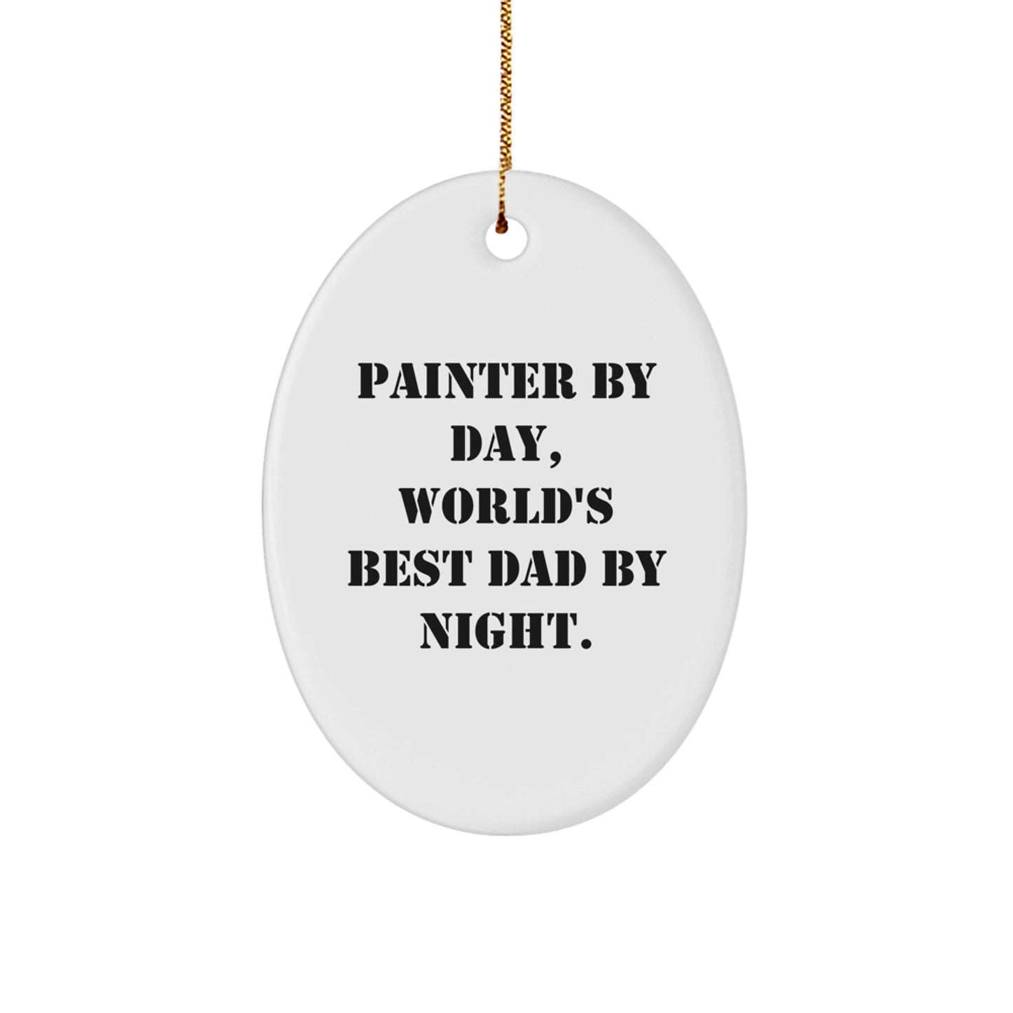 Christmas Gift Painter Oval Ornament Surprise for Teens Keepsake - Image 1
