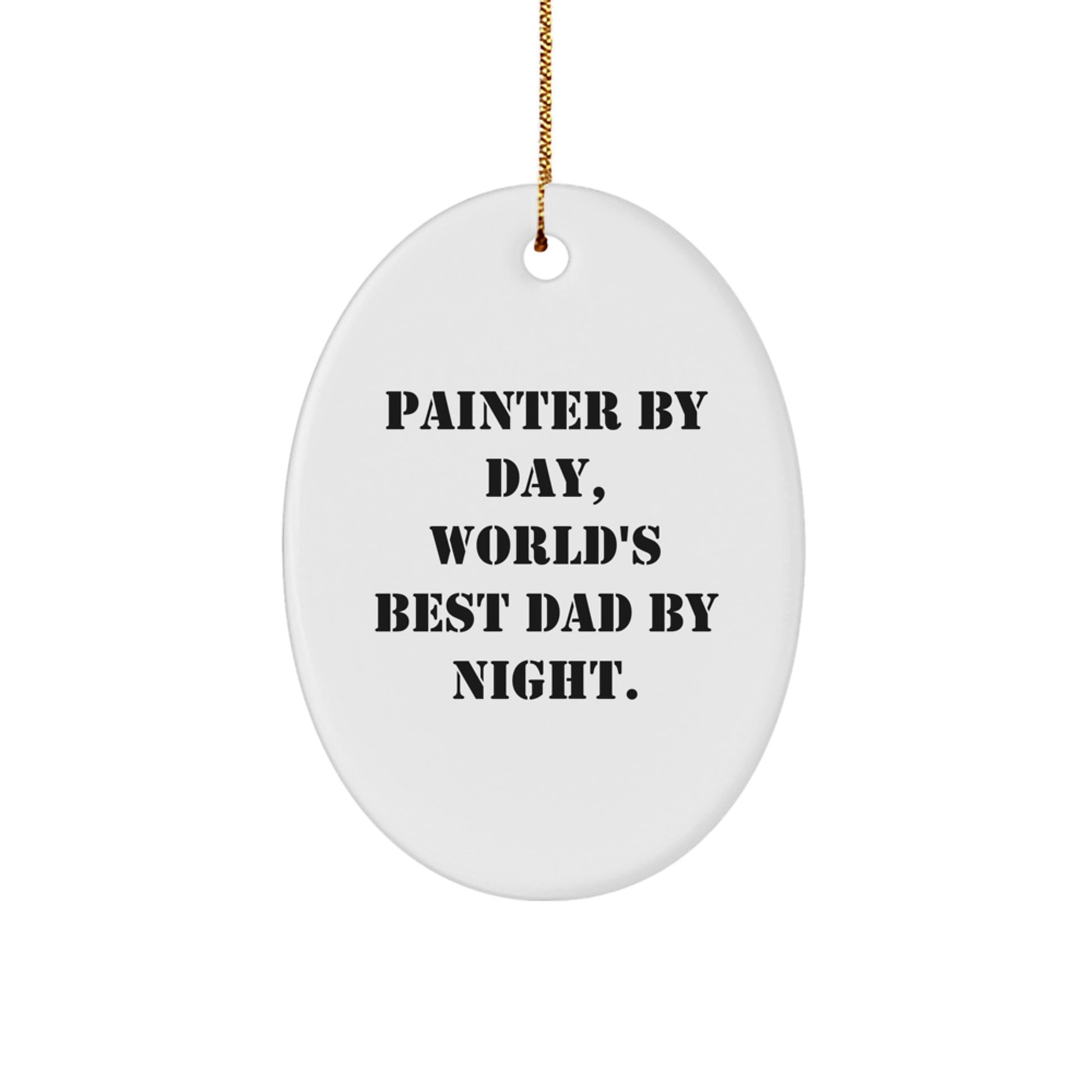 Christmas Gift Painter Oval Ornament Surprise for Teens Keepsake - Image 1