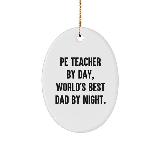 Christmas Gift for Her PE Teacher Present Ornament - Image 1