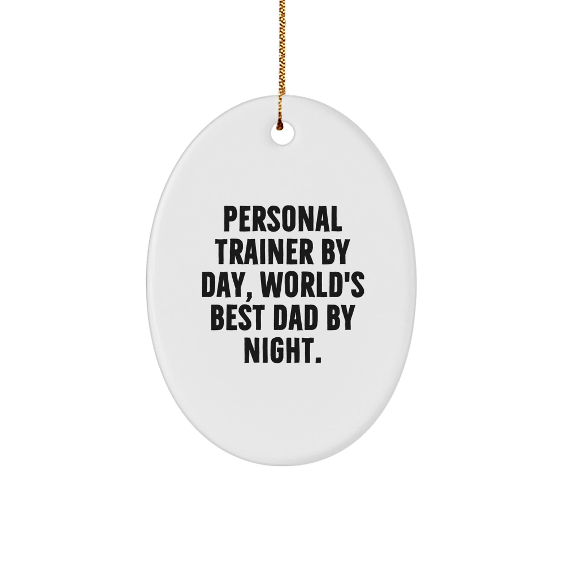 Christmas Gift Surprise Personal Trainer Oval Ornament for Teens - Image 1
