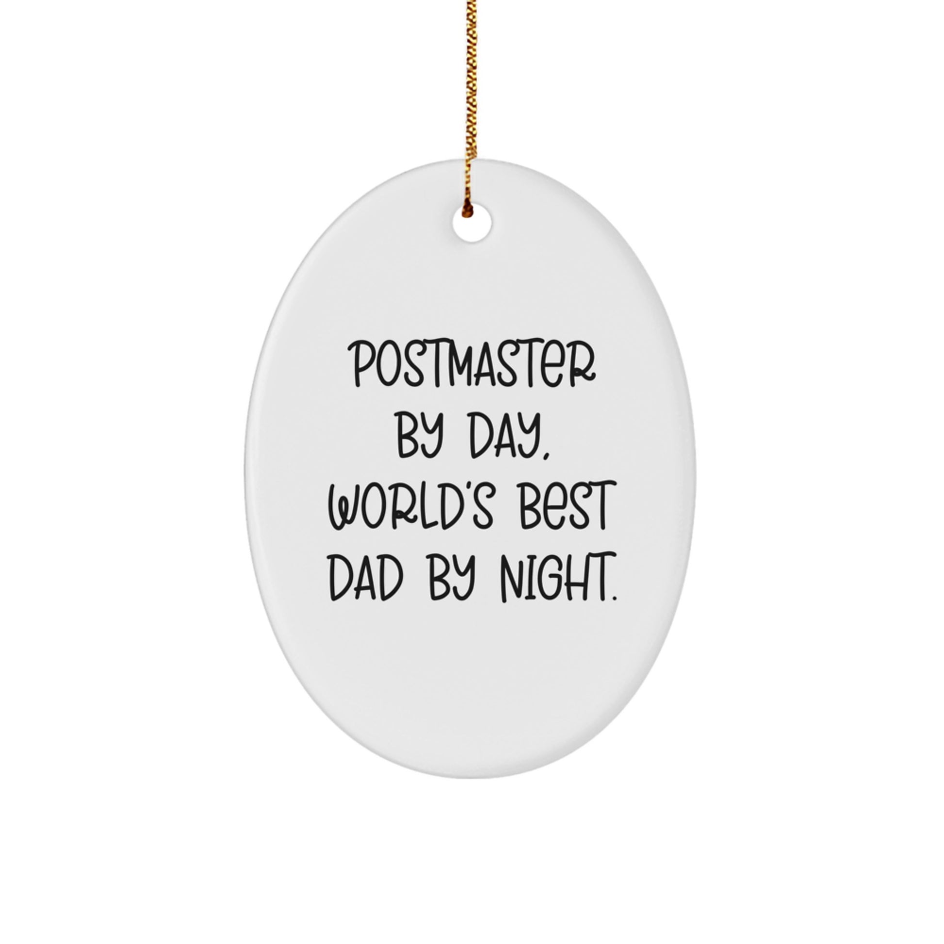 Postmaster Favorite Oval Christmas Ornament for Kids Gift - Image 1