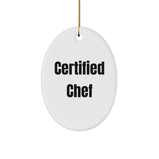 Funny Quotes for Chefs Gifts from Friends and Family Oval Ornament Christmas Unique Gifts - Image 1