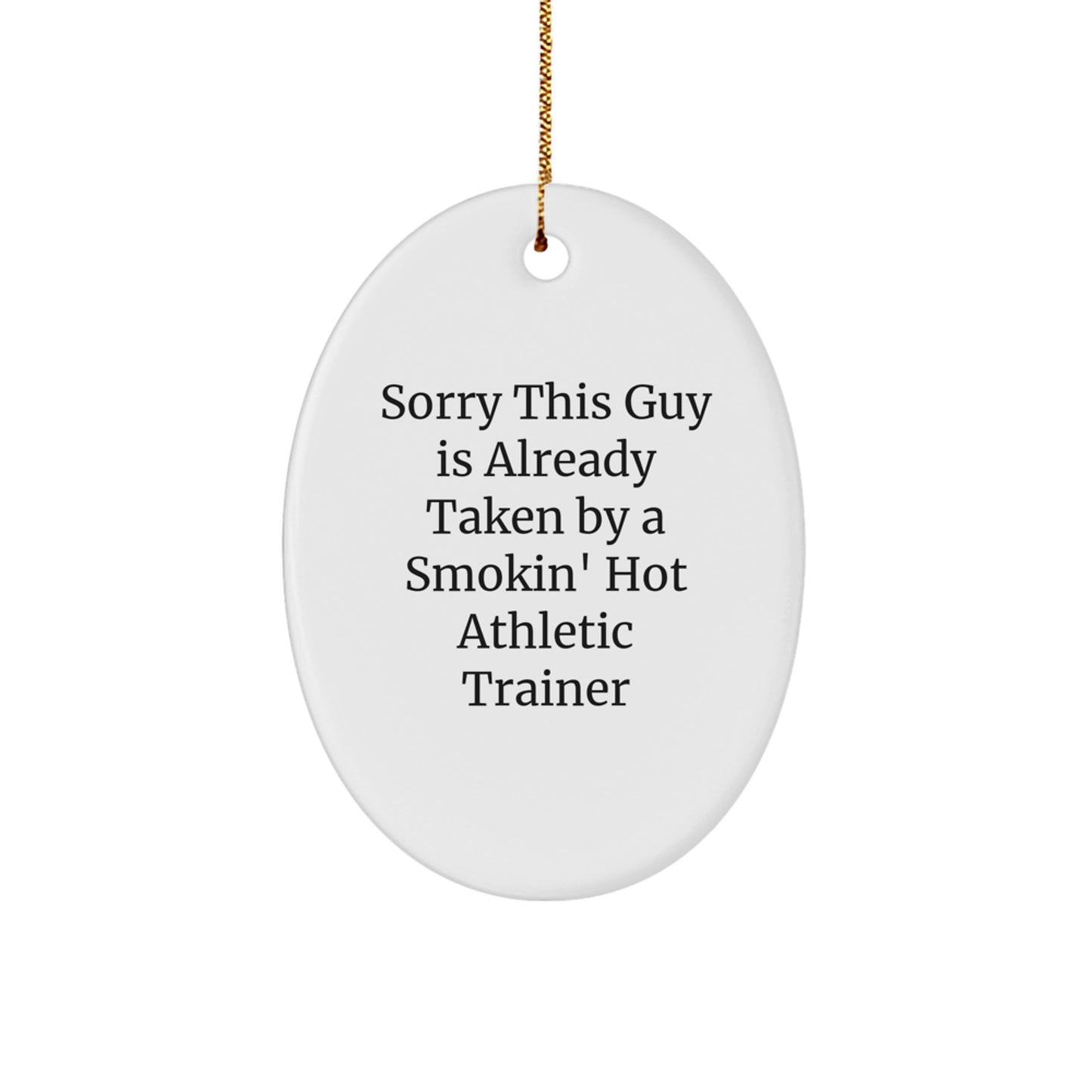 Funny Athletic Trainer Oval Ornament Gifts from Friends to Athletic Trainers, Oval Shaped Christmas Unique Gifts for Men, Women, Coworkers, Family - Image 1