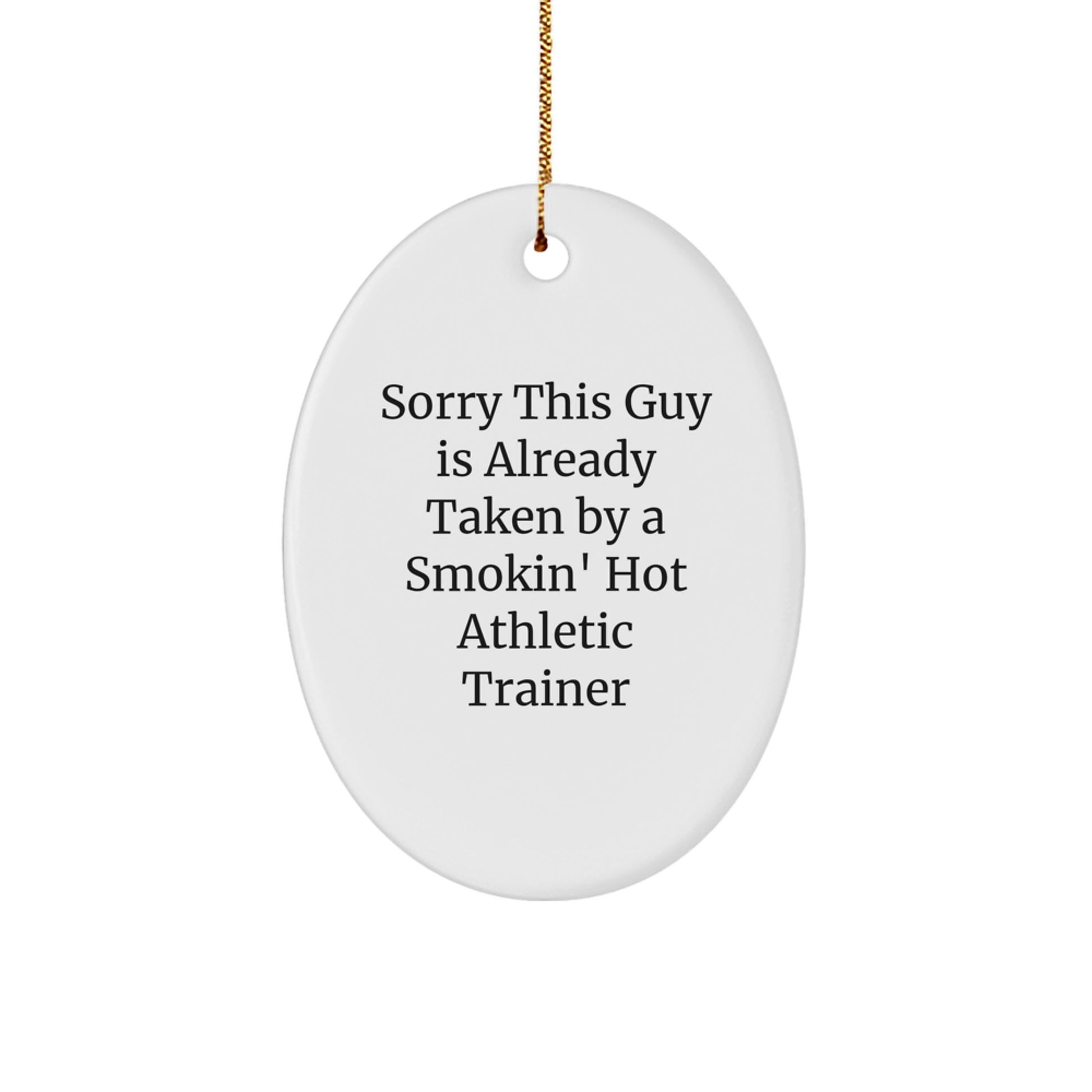 Funny Athletic Trainer Oval Ornament Gifts from Friends to Athletic Trainers, Oval Shaped Christmas Unique Gifts for Men, Women, Coworkers, Family - Image 1