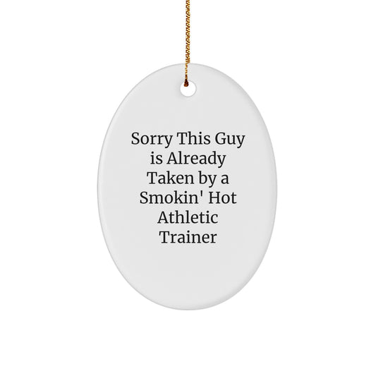Funny Athletic Trainer Oval Ornament Gifts from Friends to Athletic Trainers, Oval Shaped Christmas Unique Gifts for Men, Women, Coworkers, Family - Image 1