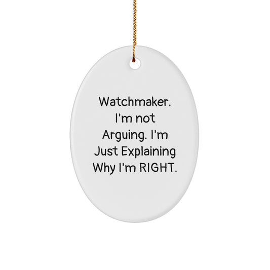 Christmas Gift Surprise Watchmaker Oval Ornament for Teens - Image 1