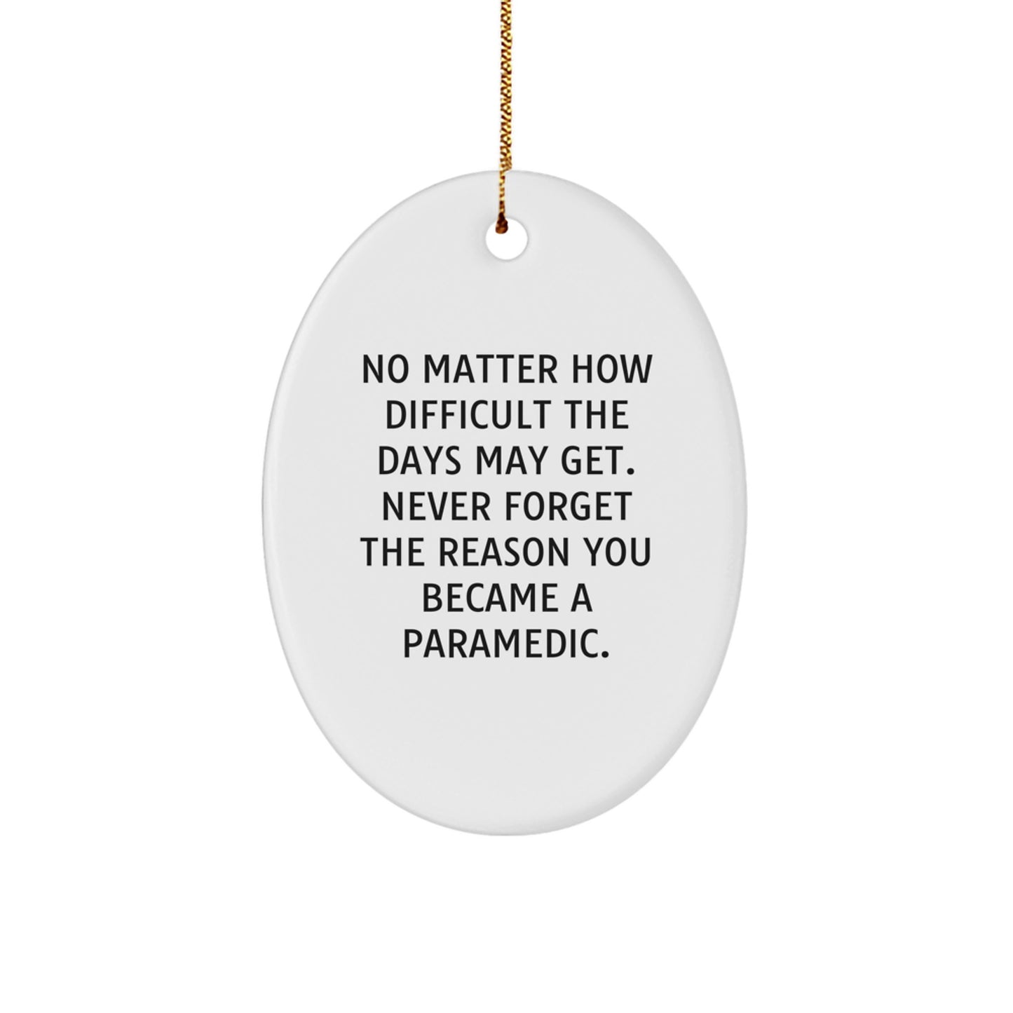 Rescue Worker Oval Ornament Gifts from Friends, Family, Coworkers for Rescue Worker Men and Women - Inspirational Christmas Unique Presents - Image 1